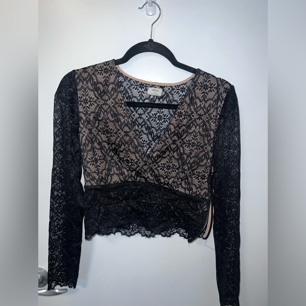 Wilfred black lace long sleeve